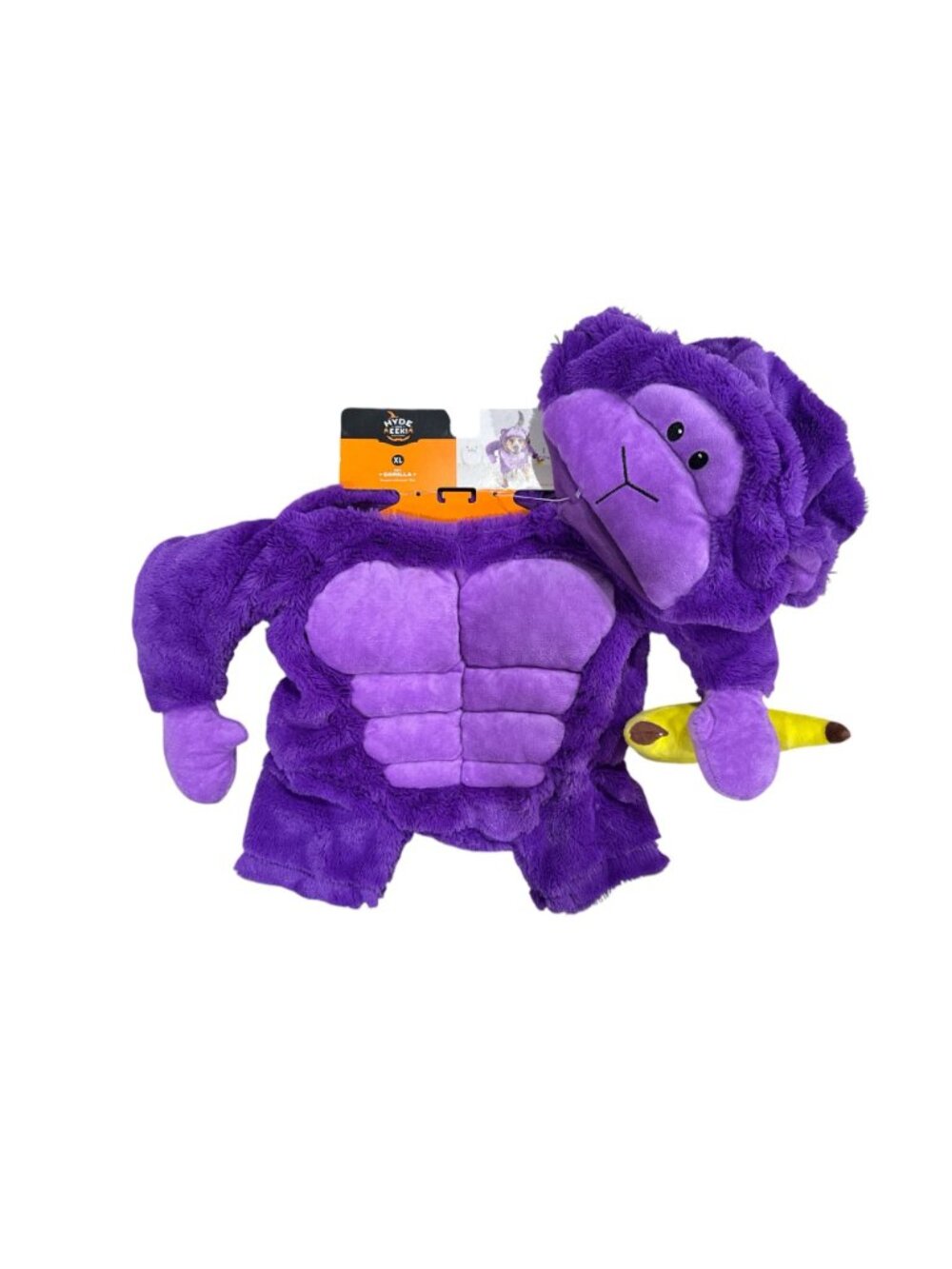 Hyde & Eek! Purple Gorilla Pet Costume XL With Hood & Toy - Picture 2 of 6